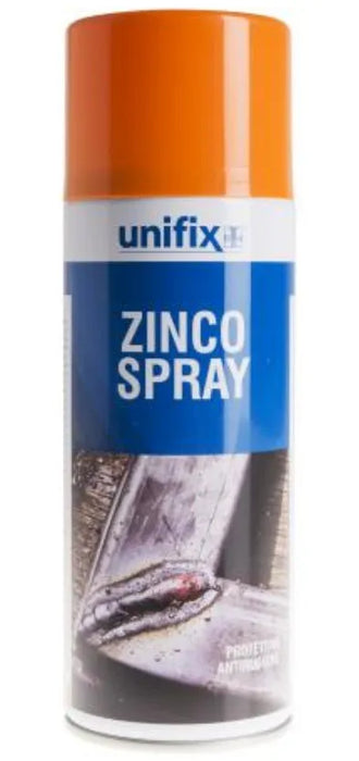 Unifix - Bomboletta Spray Protettivo Per Superfici Metalliche Zinco Spray Da 400 Ml