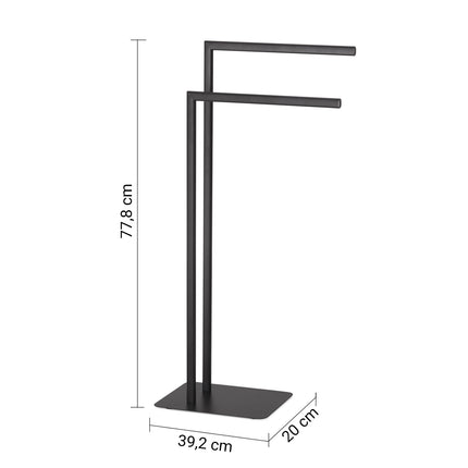 Gedy - Piantana Portasalviette Nero Matt - Modello: Felix