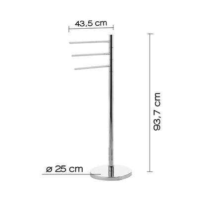Gedy - Piantana Portasalviette Cromato - Modello: Tracy