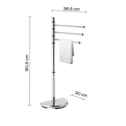 Gedy - Piantana Portasalviette Cromato - Modello: Hibiscus