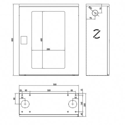 Cassetta Antincendio Esterna Uni 70 senza vetro