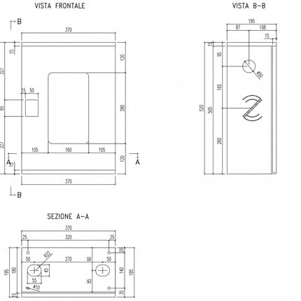 Cassetta Antincendio Esterna Uni 45 senza vetro