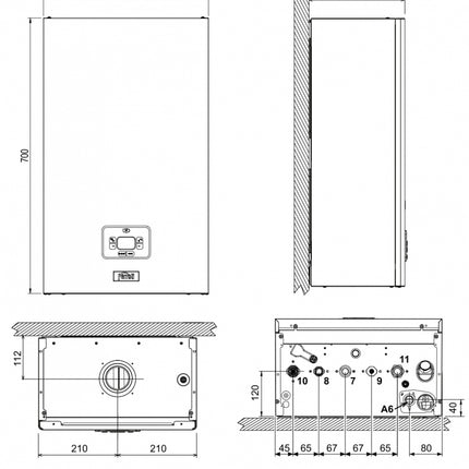 Ferroli - Caldaia A Condensazione 24 kw - Modello: Bluehelix Theta