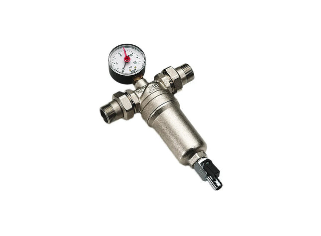 Filtro Autopulente 1/2″ con Bocchettone – Ottone Duraturo Scarico Rapido | Filtro Acqua Sedimenti