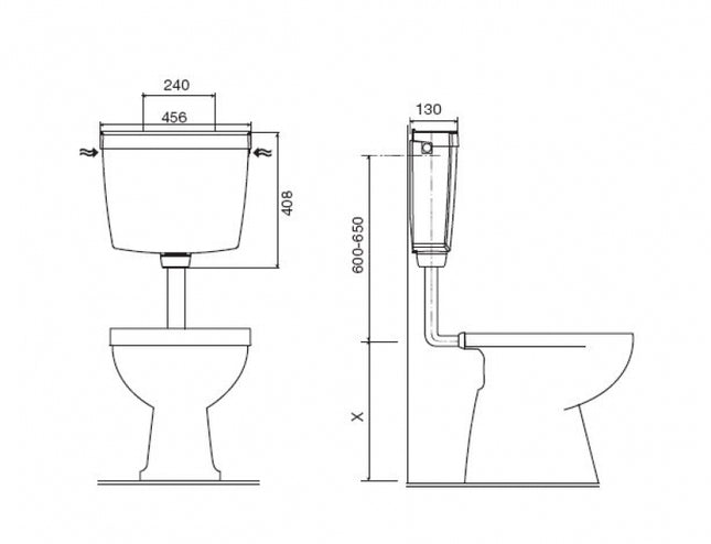 Cassetta a zaino esterna 1 tasto 6 litri - Modello: Gemma