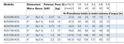 Lowara - Elettropompa Sommersa In Acciaio Inox Per Pozzo - HP 1.50 - KW 1.10 - 220V - 6 M³/H