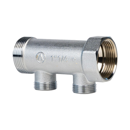 Collettore Satinato - Misura: 1"1/4 - 2 Uscite 24x19 - Caldo/freddo