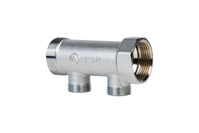 Collettore Satinato - Misura: 1"1/4 - 2 Uscite 24x19 - Caldo/freddo