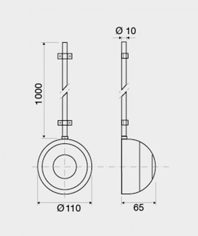Oli - Pulsante remoto ad azionamento pneumatico in abs montaggio esterno - Colore: Bianco