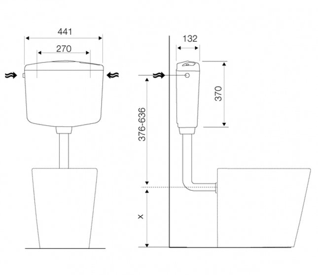OLI - Cassetta esterna a zaino monoscarico - Modello: Ivory