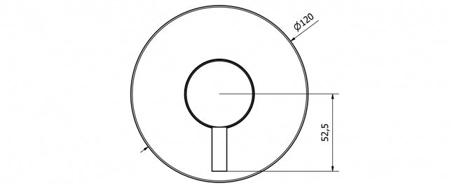 Teorema - Miscelatore doccia ad incasso cromato serie Jabil 25