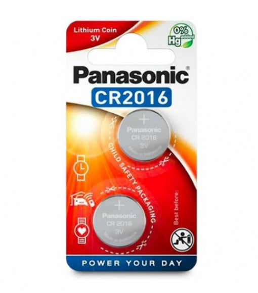 Batteria pila litio CR2016 3V - Confezione da 2 pezzi