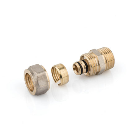 Raccordo Dritto Maschio 3/4" 26 Per Multistrato A Stringere Completo Di Kit