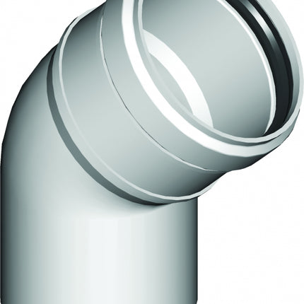 Stabile - Curva monoparete 45° ø80 in PPS maschio-femmina per caldaia a condensazione