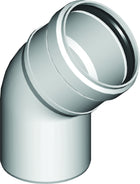 Stabile - Curva monoparete 45° ø80 in PPS maschio-femmina per caldaia a condensazione