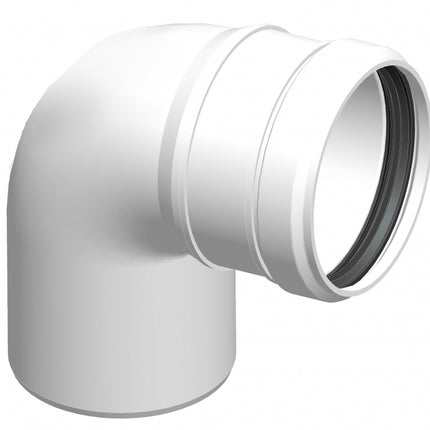 Curva monoparete 90° in pps ø 80 per caldaia a condensazione