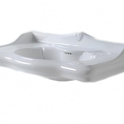Azzurra - Lavabo Con Alzatina 70 Cm Porcellana Bianco - Serie: Jubilaeum (Senza Colonna)