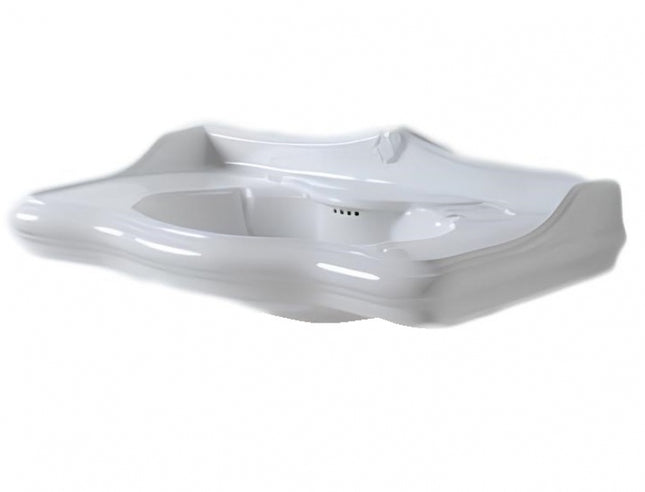 Azzurra - Lavabo Con Alzatina 70 Cm Porcellana Bianco - Serie: Jubilaeum (Senza Colonna)