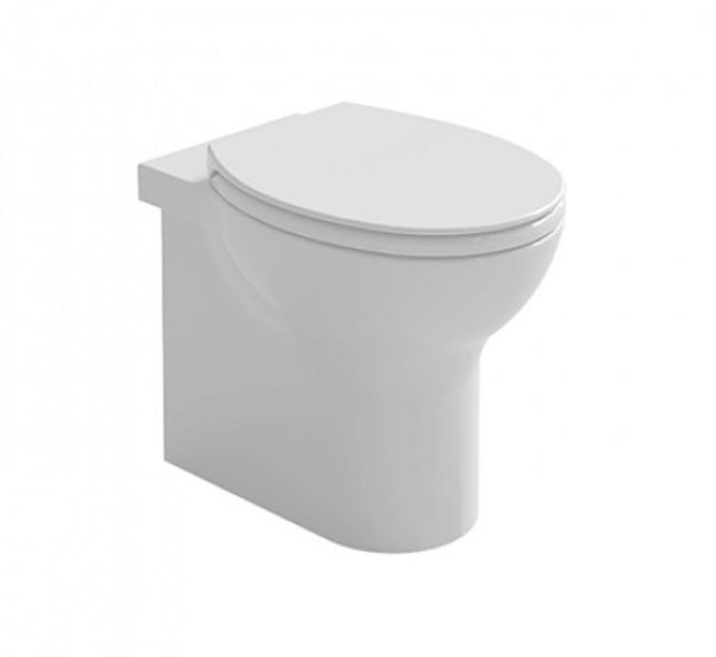 Azzurra - Vaso filo parete bianco senza brida Serie Clik (senza coprivaso)