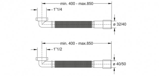 Bonomini - Jollyflex 11/4" Ø32 Con Attacco Curvo
