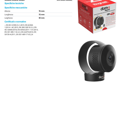 Beghelli - Smart Camera Per Interni Orientabile Dom-e