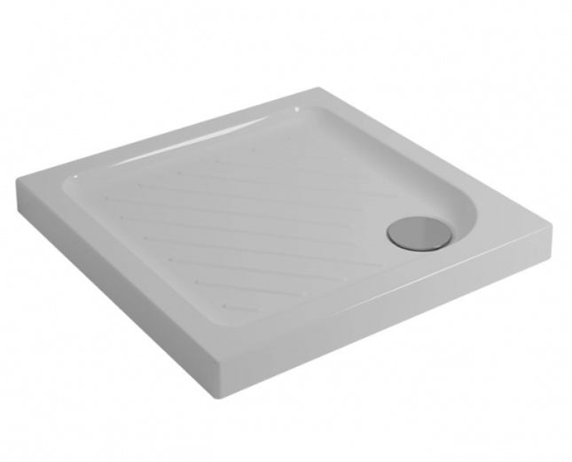Piatto Doccia Quadrato 70x70 cm In Ceramica senza piletta - Altezza 7 cm