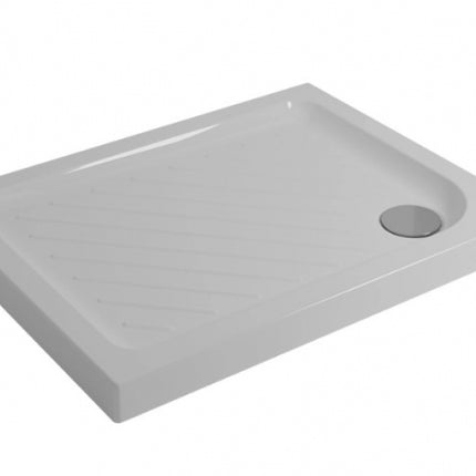 Piatto Doccia rettangolare 80x100 cm In Ceramica senza piletta - Altezza 7 cm