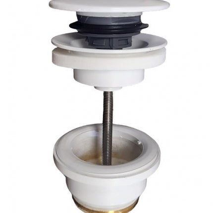 Cgs - Piletta Click-Clack Con Vite 1" 1/4 - Colore: Bianco Opaco