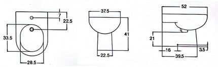 Roca - Bidet Filo Parete Porcellana Bianco - Serie: Clara