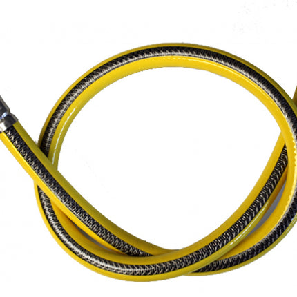 Tubo flessibile rivestito giallo femmina-femmina per cucina 1/2" - 3000 Mm