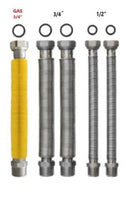 Kit in blister flessibili inox allacciamento caldaia e scaldino 220-420 mm