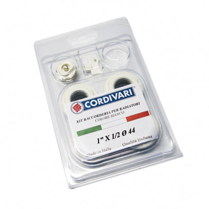 Cordivari - Kit di riduzioni + valvolino per radiatore ardesia alluminio da 1/2"