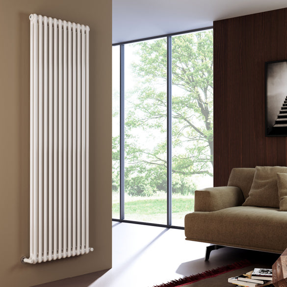 CORDIVARI - Radiatore Ardesia 3 colonne - 10 ELEMENTI - H.1856 MM - 1800 MM INTERASSE - Colore: Bianco