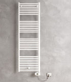 Cordivari- Radiatore Scaldasalviette elettrico 1400×500 mm - Colore: Bianco - Con Termostato digitale Eco - Modello: Lisa 22