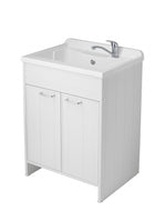 Lavatoio In Resina Con Mobile 2 Ante In Pvc 60x60x85 CM (LxPxH) BIANCO