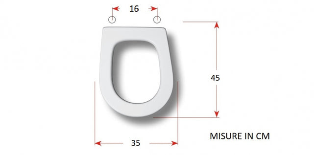 Roca - Coprivaso Termoindurente Bianco - Serie: Clara
