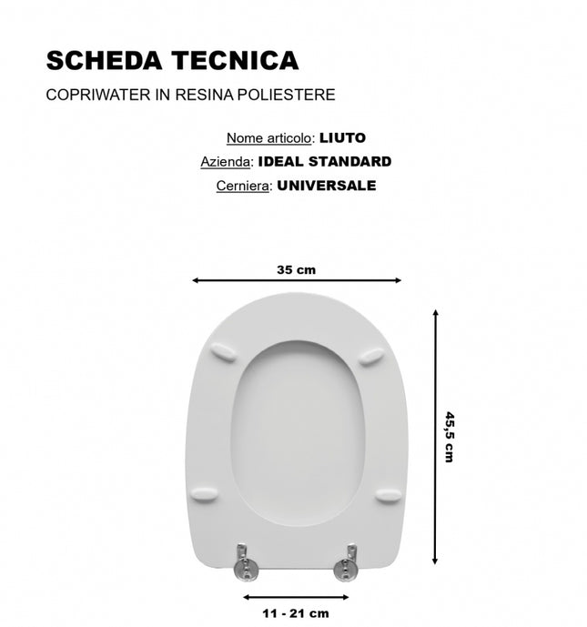 Coprivaso in resina poliestere - Modello: Liuto