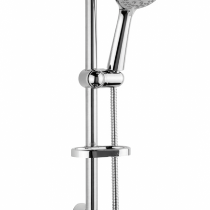 Saliscendi per doccia con doccetta, laccio e portasapone