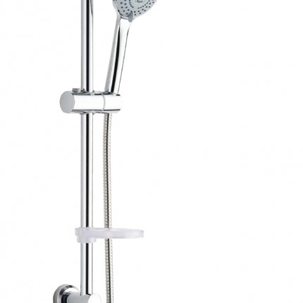 Damast - Colonna doccia con soffione, doccetta, flessibile e porta sapone
