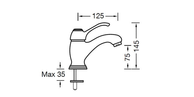 EURORAMA - Miscelatore lavabo con piletta a saltello 1"1/4 - serie: dodo - colore: bronzo