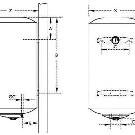 Isea - Scaldacqua/scaldabagno 100 litri con flangia a 5 bulloni - 2 anni di garanzia - Modello: Swing - Marca: Isea