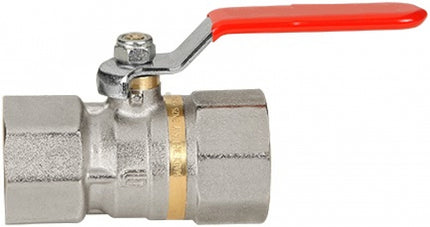 Effebi - Valvola Arresto A Sfera Femmina-Femmina 3/4" Con 7 Filetti E Leva Rossa