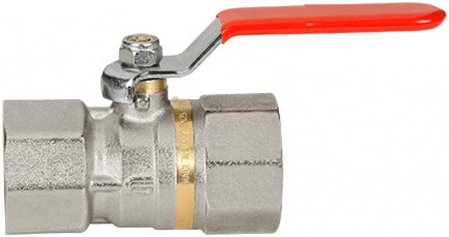 Effebi - Valvola Arresto A Sfera Femmina-Femmina 3/4" Con 7 Filetti E Leva Rossa