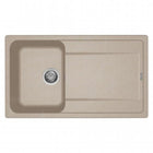 Lavello da incasso in composito granitek 86x50 cm 1 vasca + gocciolatoio reversibile - Colore: Avena - Modello: Life