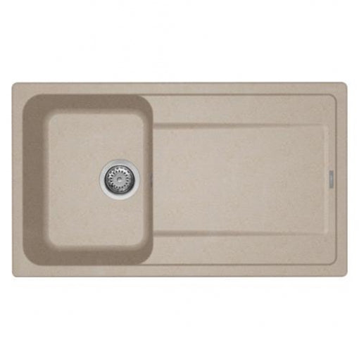Lavello da incasso in composito granitek 86x50 cm 1 vasca + gocciolatoio reversibile - Colore: Avena - Modello: Life
