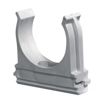 Clips fissatubo ø16 a scatto in pvc grigio