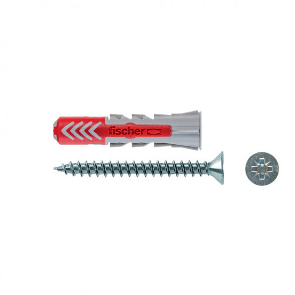 Fischer - Tassello con vite testa svasata piana e impronta - ø6 mm x 30 mm (lunghezza fissaggio)