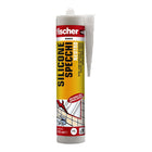 Fischer - Silicone neutro 310 ml a base ossimica per l'incollaggio su specchi e pietra naturale