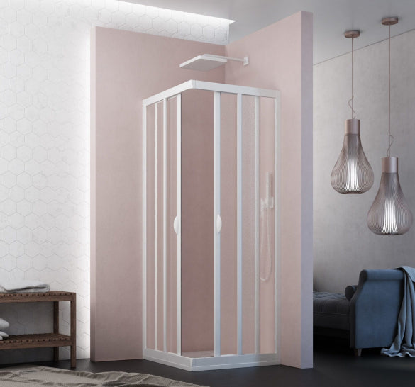 Forte - Box Doccia Vela 70-65 / 120-115 - Scorrevole Apertura Centrale Due Porte - Vetro In Acrilico Opaco - Serie Skipper - Articolo: Bs115