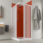 Forte - Box doccia angolare riducibile apertura angolare a soffietto a due porte 100x100-80x80 cm Altezza 188 cm - Serie Colibrì Plus Kappa